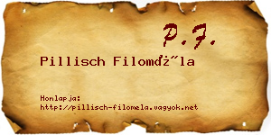 Pillisch Filoméla névjegykártya